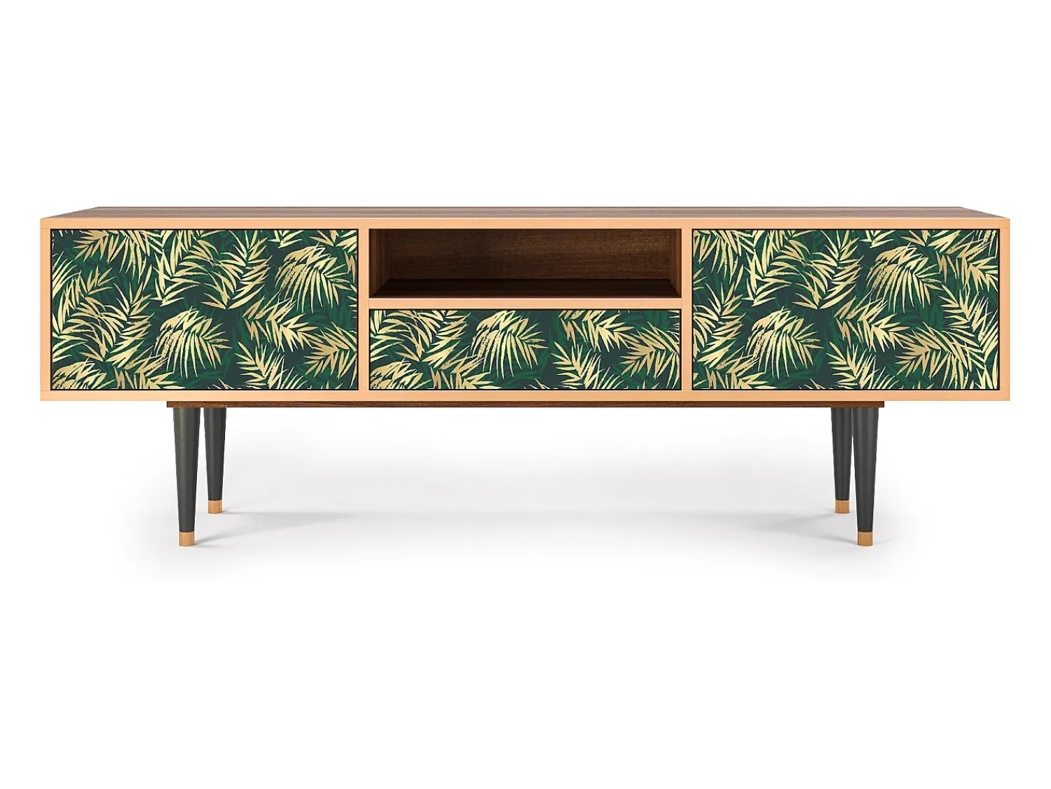 Mueble de TV - 170х59х41 cm - T6 - Sunny Palm Tree, Nogueira^ Móvel De Tv