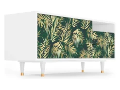 Móvel De Tv| Mueble de TV - 125х56х41 cm - T7 - Sunny Palm Tree, Branco Bege