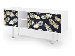 Móvel De Tv* Mueble de TV - 150х69х41 cm - T5 - Sunny Pineaple, Branco Bege
