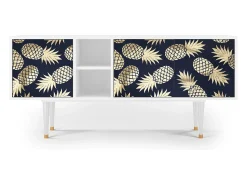 Móvel De Tv* Mueble de TV - 150х69х41 cm - T5 - Sunny Pineaple, Branco Bege