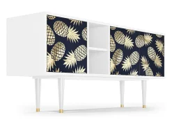 Móvel De Tv* Mueble de TV - 150х69х41 cm - T5 - Sunny Pineaple, Branco Bege