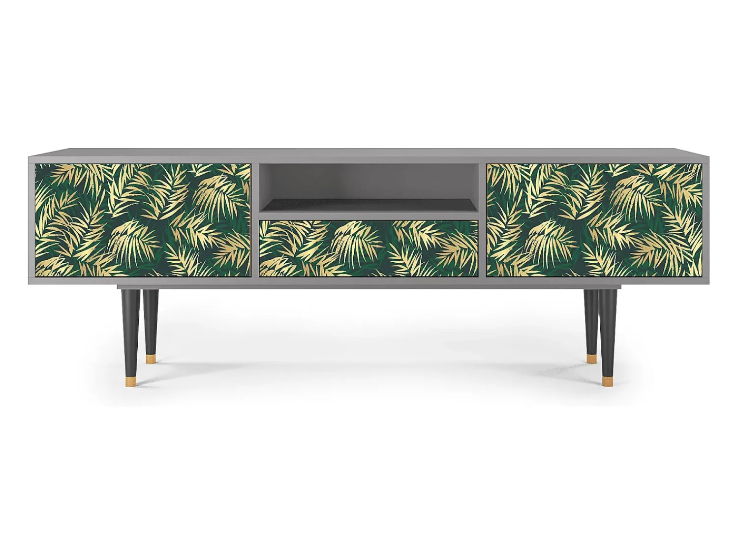 Mueble de TV - 170х59х41 cm - T6 - Sunny Palm Tree, Cinza^ Móvel De Tv