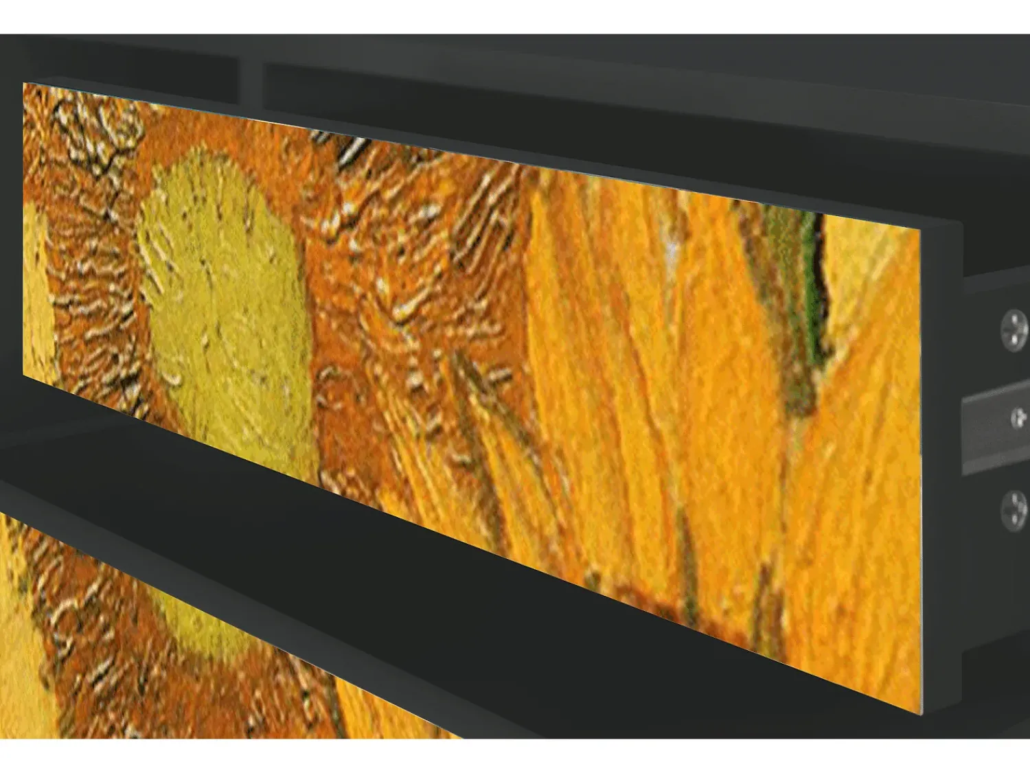 Móvel De Tv| Mueble de TV - 170х59х48 cm - T4 - Sunflowers, Antracite Cinza antracite