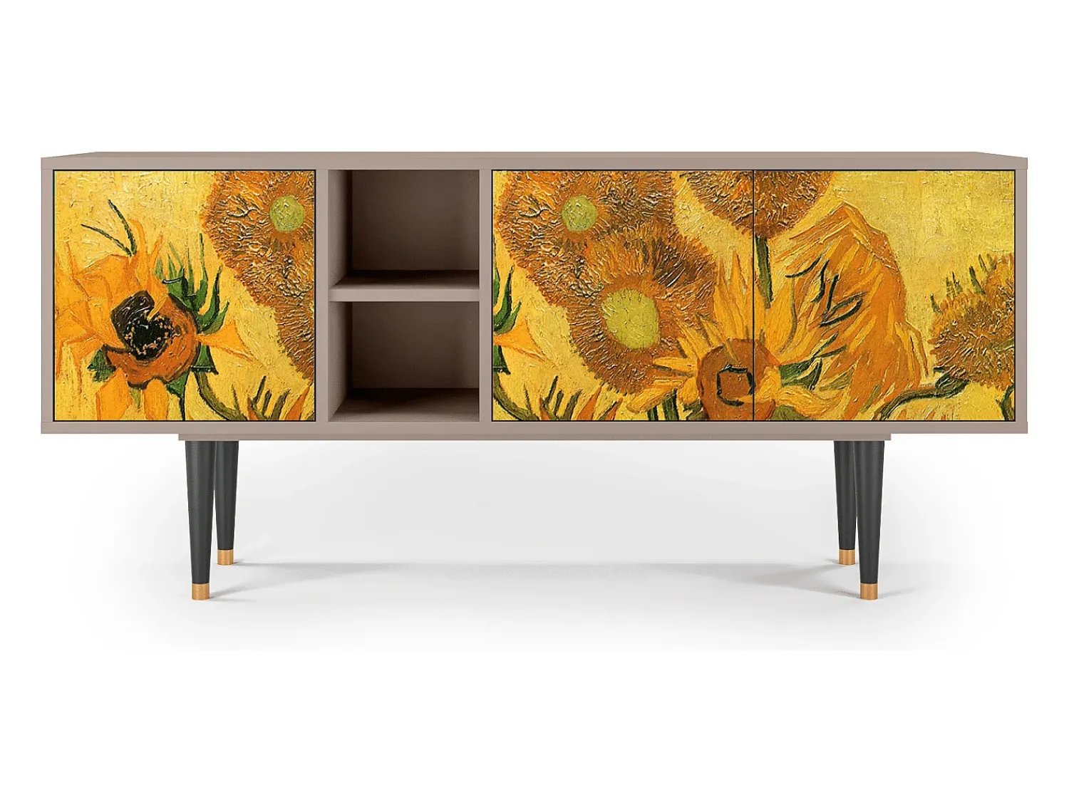 Mueble de TV - 150х69х41 cm - T5 - Sunflowers, Latte^ Móvel De Tv