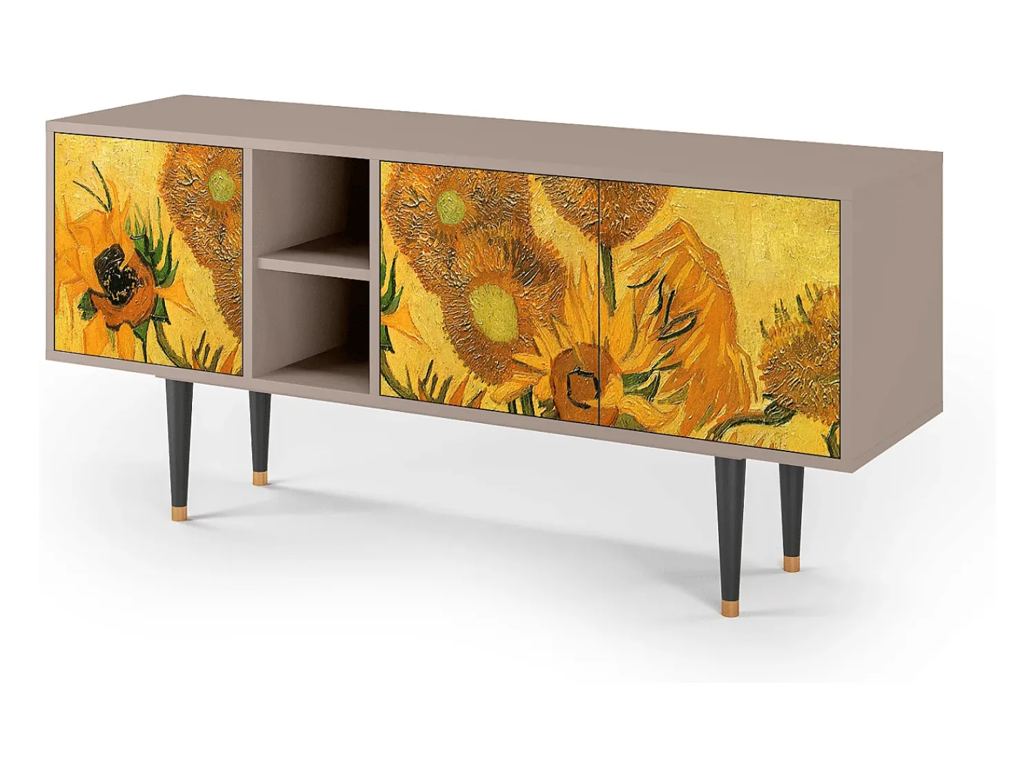 Mueble de TV - 150х69х41 cm - T5 - Sunflowers, Latte^ Móvel De Tv