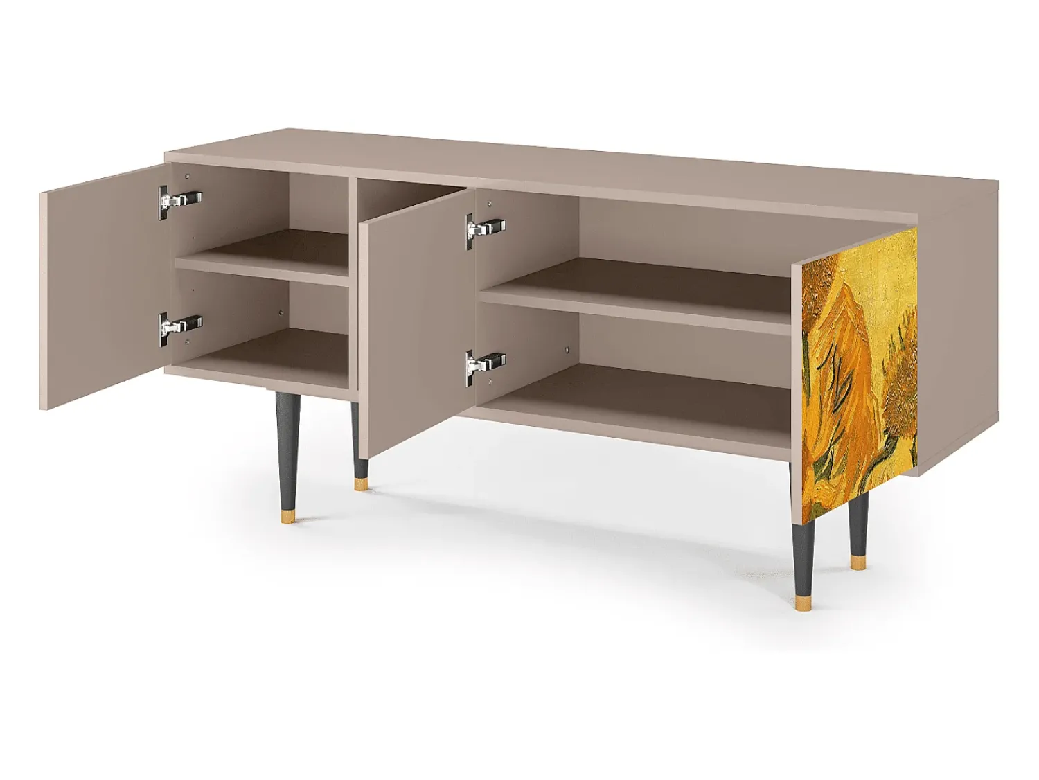 Mueble de TV - 150х69х41 cm - T5 - Sunflowers, Latte^ Móvel De Tv