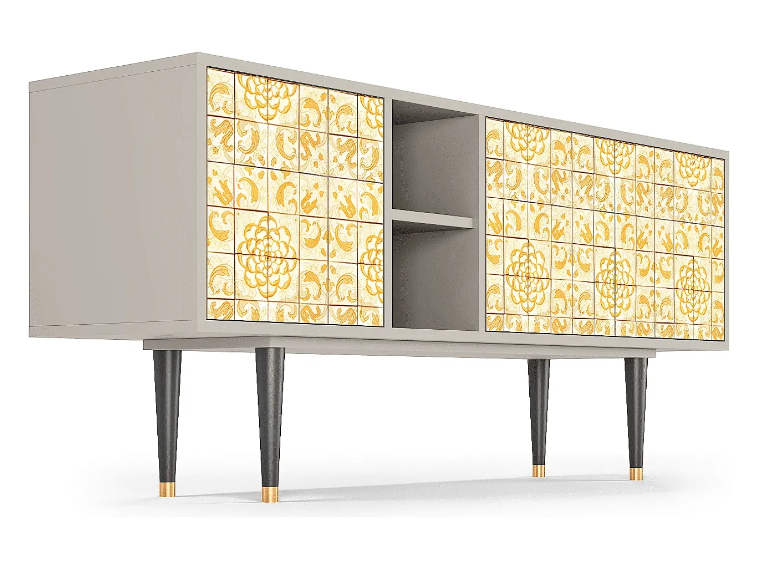 Best Mueble de TV - 150х69х41 cm - T5 - Sunshiny Tile, Areia Bege