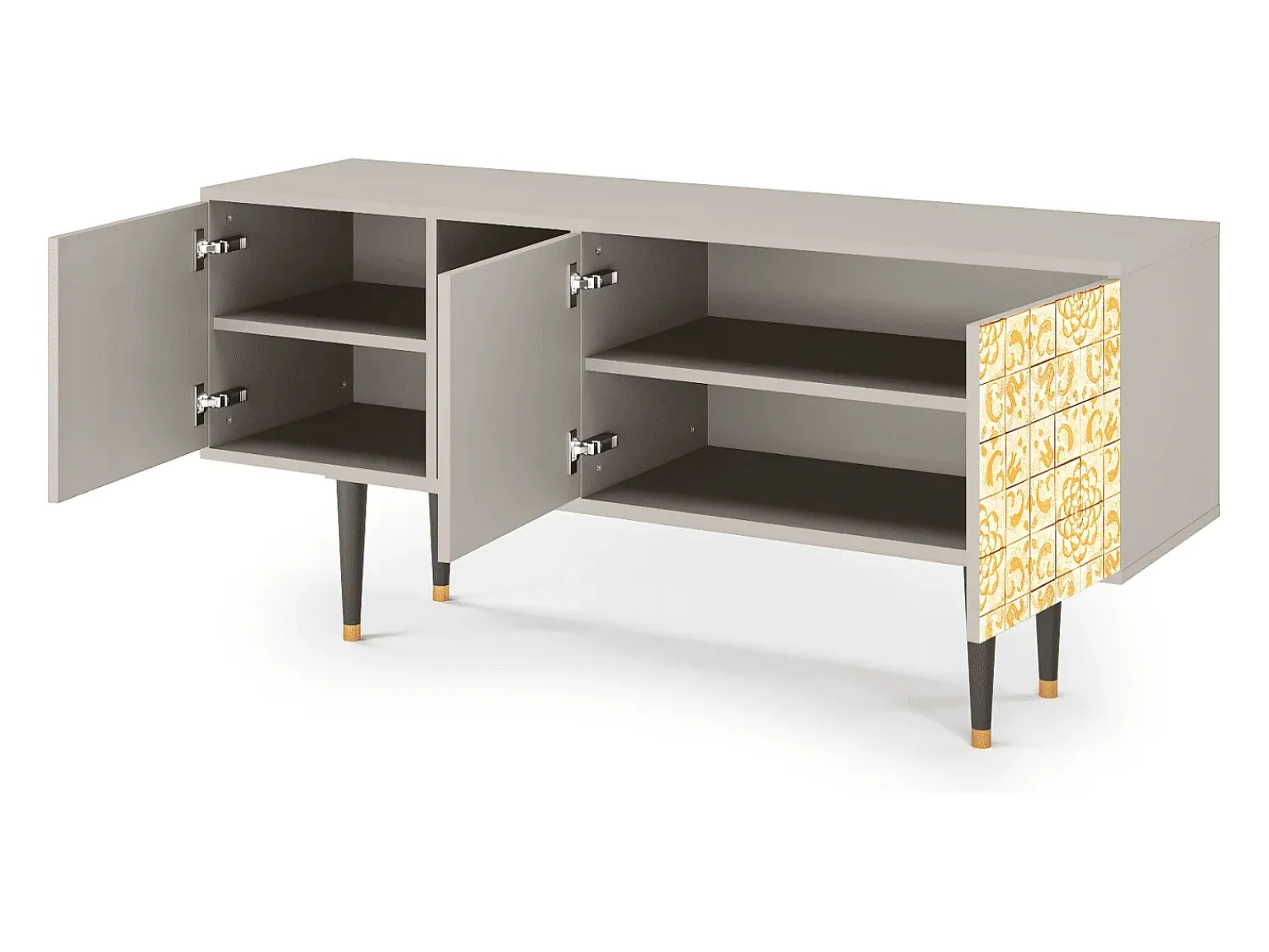 Best Mueble de TV - 150х69х41 cm - T5 - Sunshiny Tile, Areia Bege