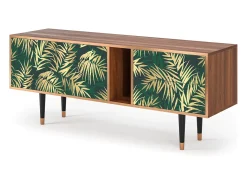 Móvel De Tv| Mueble de TV - 170х69х48 cm - T1 - Sunny Palm Tree, Nogueira Castanho