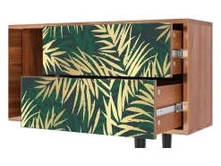 Móvel De Tv| Mueble de TV - 170х69х48 cm - T1 - Sunny Palm Tree, Nogueira Castanho