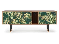 Móvel De Tv| Mueble de TV - 170х69х48 cm - T1 - Sunny Palm Tree, Nogueira Castanho