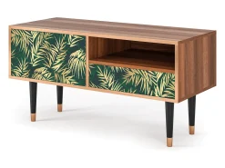 Móvel De Tv| Mueble de TV - 115х59х48 cm - T3 - Sunny Palm Tree, Nogueira Castanho
