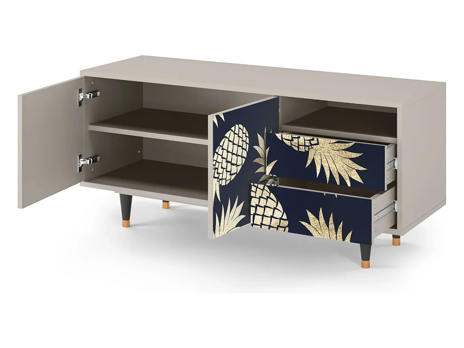 Sale Mueble de TV - 125х56х41 cm - T7 - Sunny Pineaple, Areia Bege