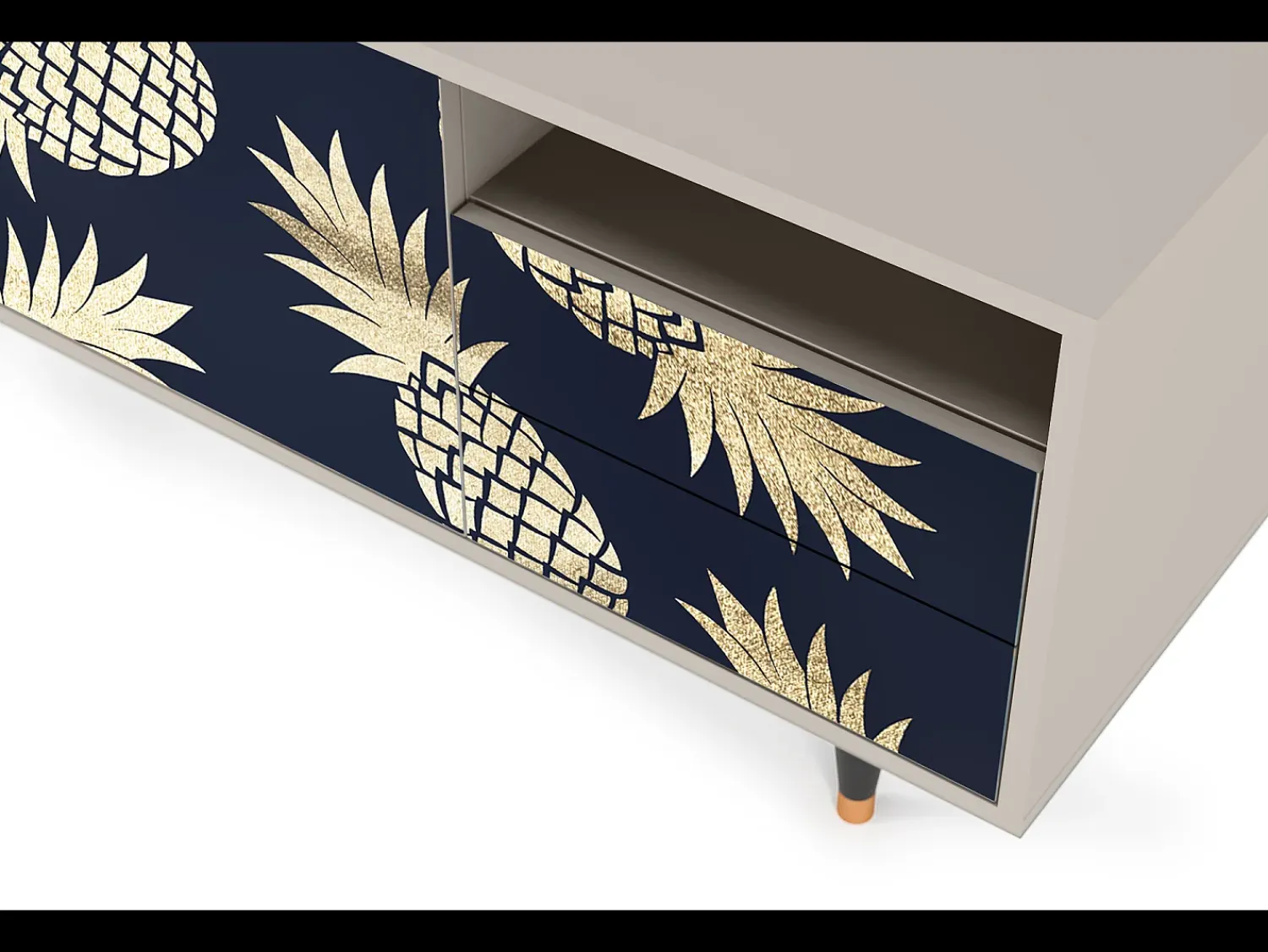 Sale Mueble de TV - 125х56х41 cm - T7 - Sunny Pineaple, Areia Bege