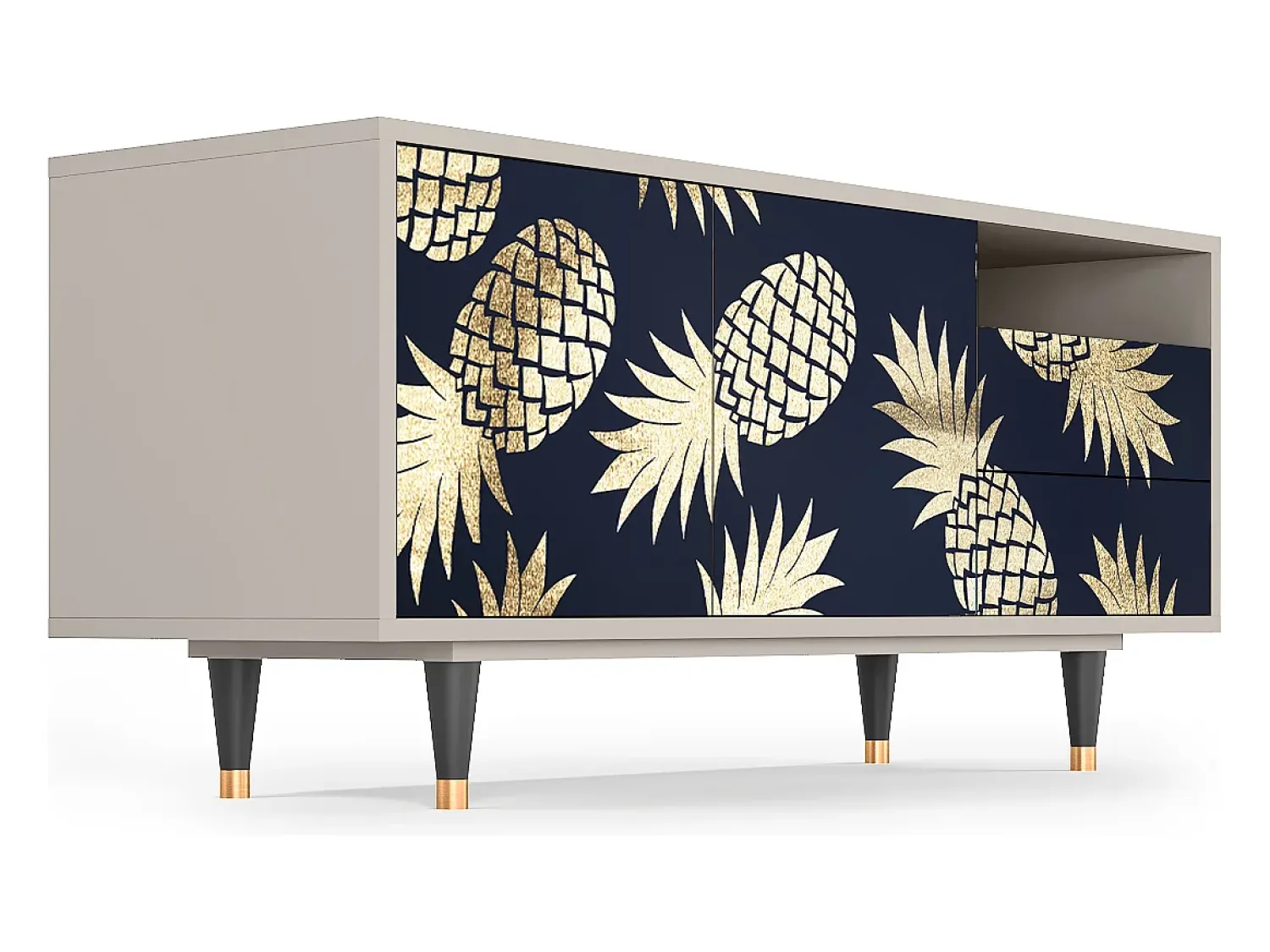 Sale Mueble de TV - 125х56х41 cm - T7 - Sunny Pineaple, Areia Bege