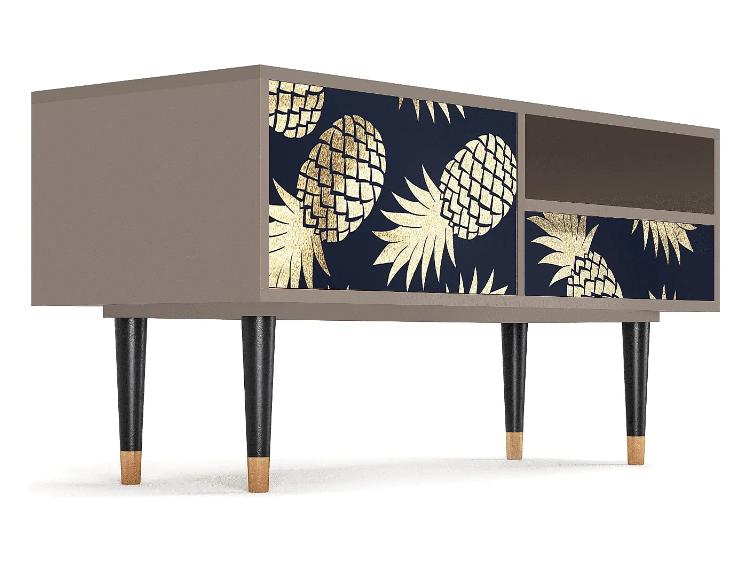 Sale Mueble de TV - 115х59х48 cm - T3 - Sunny Pineaple, Latte Bege