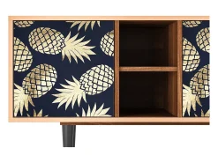 Móvel De Tv* Mueble de TV - 150х69х41 cm - T5 - Sunny Pineaple, Nogueira Castanho