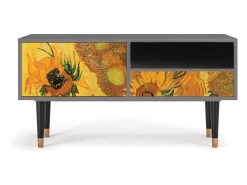 Clearance Mueble de TV - 115х59х48 cm - T3 - Sunflowers, Cinza Cinzento