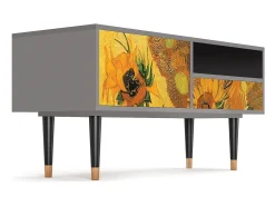 Clearance Mueble de TV - 115х59х48 cm - T3 - Sunflowers, Cinza Cinzento