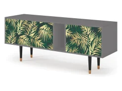 Clearance Mueble de TV - 170х69х48 cm - T1 - Sunny Palm Tree, Cinza Cinzento