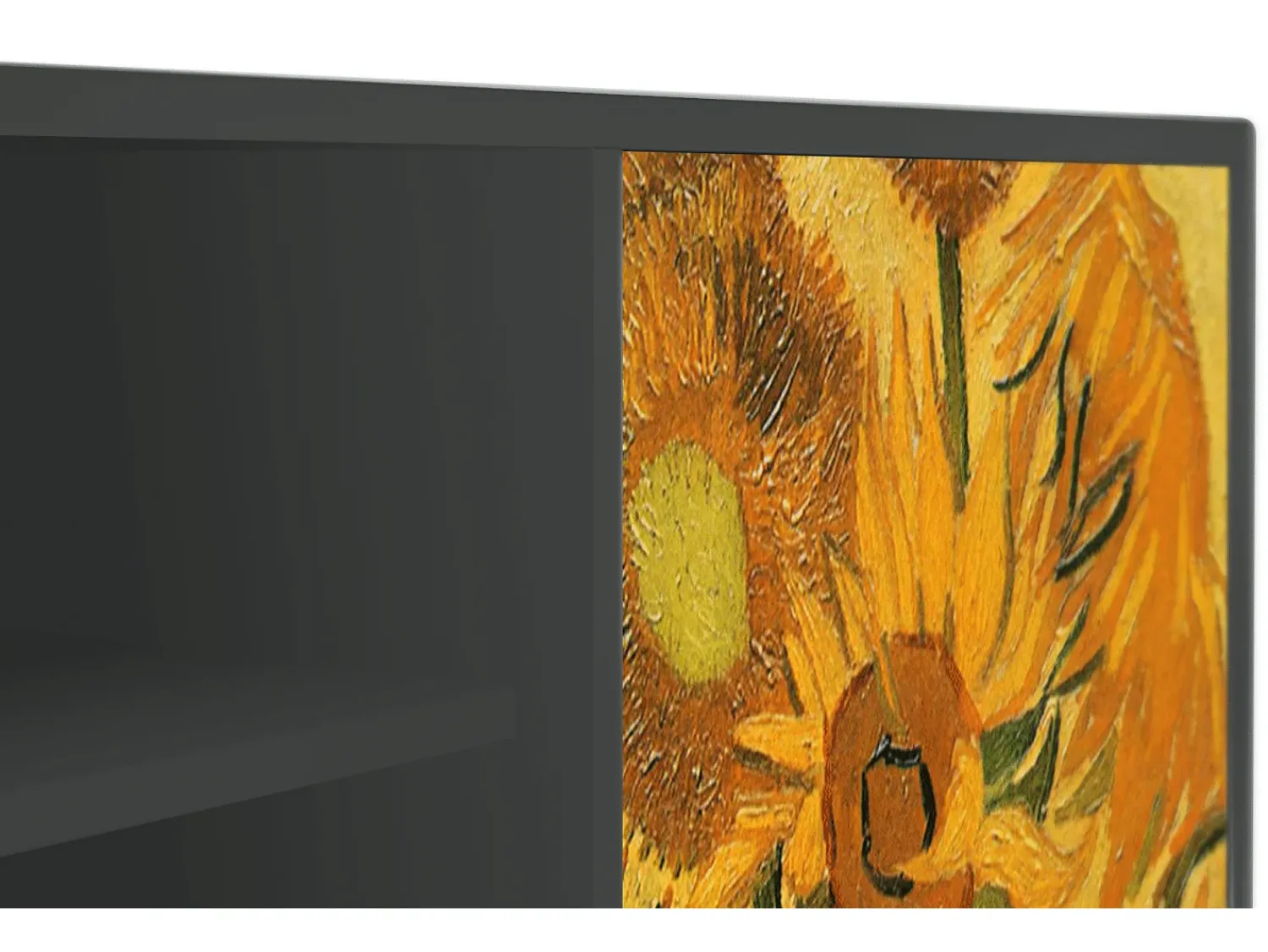 Móvel De Tv| Mueble de TV - 170х69х48 cm - T2 - Sunflowers, Antracite Cinza antracite