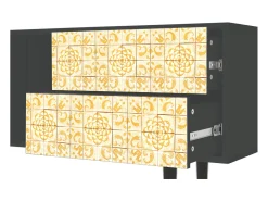 Móvel De Tv* Mueble de TV - 170х69х48 cm - T1 - Sunshiny Tile, Antracite Cinza antracite
