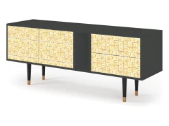 Móvel De Tv* Mueble de TV - 170х69х48 cm - T1 - Sunshiny Tile, Antracite Cinza antracite