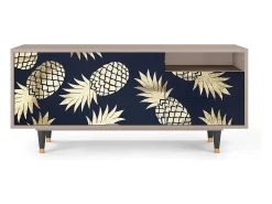 Clearance Mueble de TV - 125х56х41 cm - T7 - Sunny Pineaple, Latte Bege