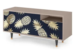 Clearance Mueble de TV - 125х56х41 cm - T7 - Sunny Pineaple, Latte Bege