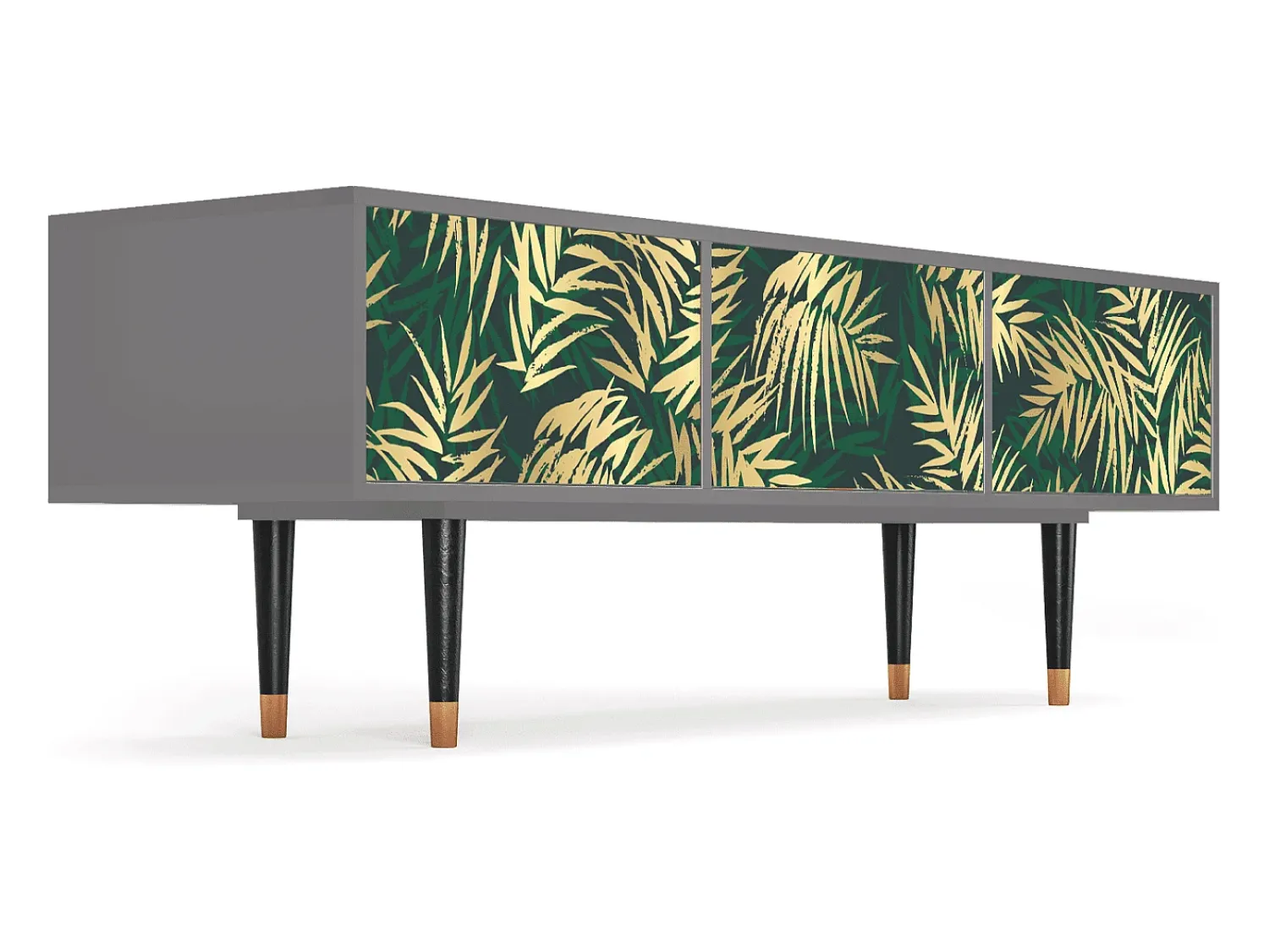Mueble de TV - 170х59х48 cm - T4 - Sunny Palm Tree, Cinza^ Móvel De Tv