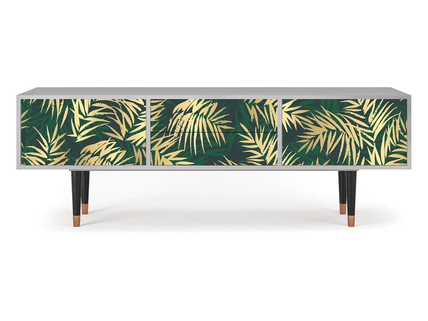 Mueble de TV - 170х59х48 cm - T4 - Sunny Palm Tree, Cinza^ Móvel De Tv