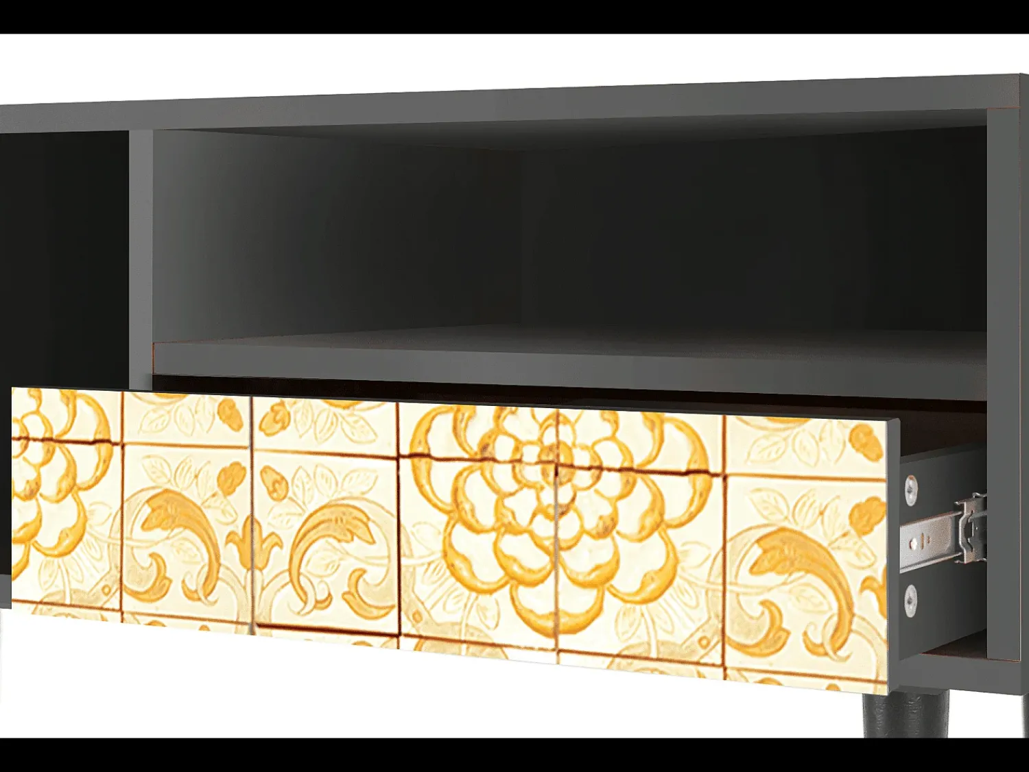 Mueble de TV - 115х59х48 cm - T3 - Sunshiny Tile, Antracite Cinza antracite