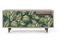 Móvel De Tv* Mueble de TV - 125х56х41 cm - T7 - Sunny Palm Tree, Latte Bege