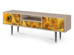 Clearance Mueble de TV - 170х59х41 cm - T6 - Sunflowers, Latte Bege