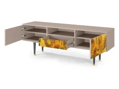 Clearance Mueble de TV - 170х59х41 cm - T6 - Sunflowers, Latte Bege