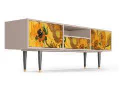 Clearance Mueble de TV - 170х59х41 cm - T6 - Sunflowers, Latte Bege