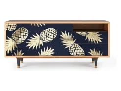 Outlet Mueble de TV - 125х56х41 cm - T7 - Sunny Pineaple, Nogueira Castanho