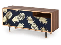 Outlet Mueble de TV - 125х56х41 cm - T7 - Sunny Pineaple, Nogueira Castanho