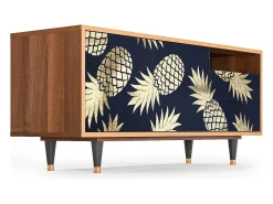 Outlet Mueble de TV - 125х56х41 cm - T7 - Sunny Pineaple, Nogueira Castanho