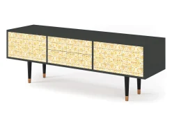 Móvel De Tv* Mueble de TV - 170х59х48 cm - T4 - Sunshiny Tile, Antracite Cinza antracite
