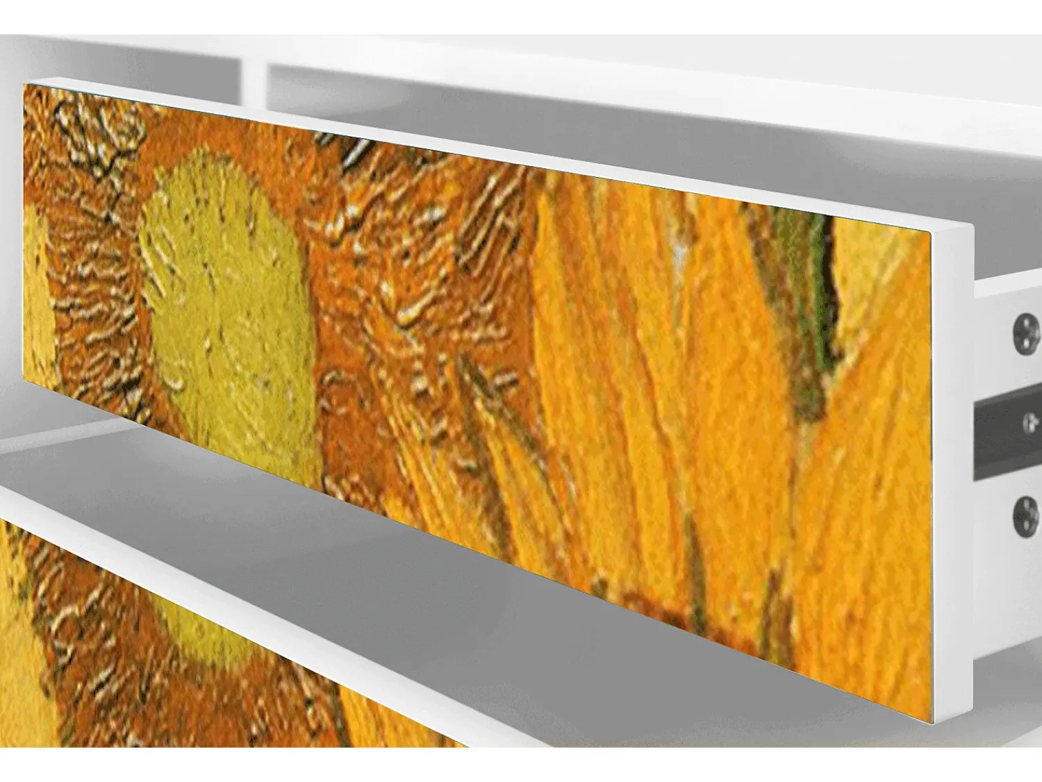 Móvel De Tv* Mueble de TV - 170х59х48 cm - T4 - Sunflowers, Branco Bege