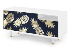 Outlet Mueble de TV - 125х56х41 cm - T7 - Sunny Pineaple, Branco Bege