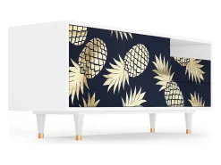 Outlet Mueble de TV - 125х56х41 cm - T7 - Sunny Pineaple, Branco Bege