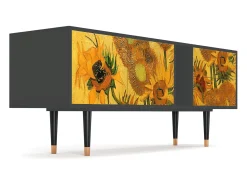 Mueble de TV - 170х69х48 cm - T1 - Sunflowers, Antracite Cinza antracite