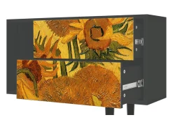 Mueble de TV - 170х69х48 cm - T1 - Sunflowers, Antracite Cinza antracite