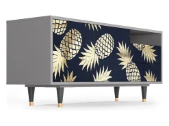 Móvel De Tv| Mueble de TV - 125х56х41 cm - T7 - Sunny Pineaple, Cinza Cinzento