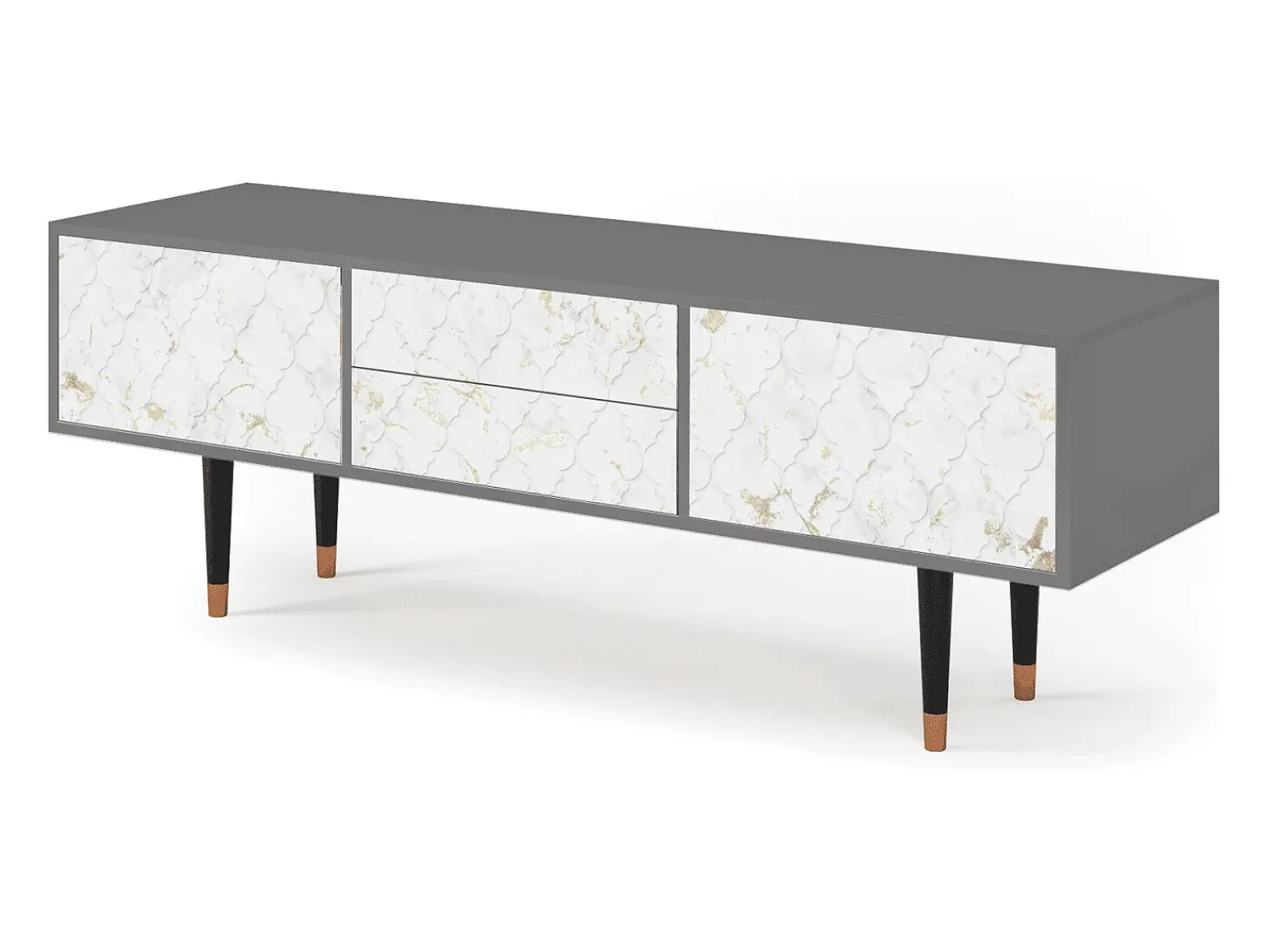 Mueble de TV - 170х59х48 cm - T4 - Sweet Cotton, Cinza^ Móvel De Tv