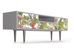 Móvel De Tv| Mueble de TV - 170х59х41 cm - T6 - Sweet Flamingo, Cinza Cinzento