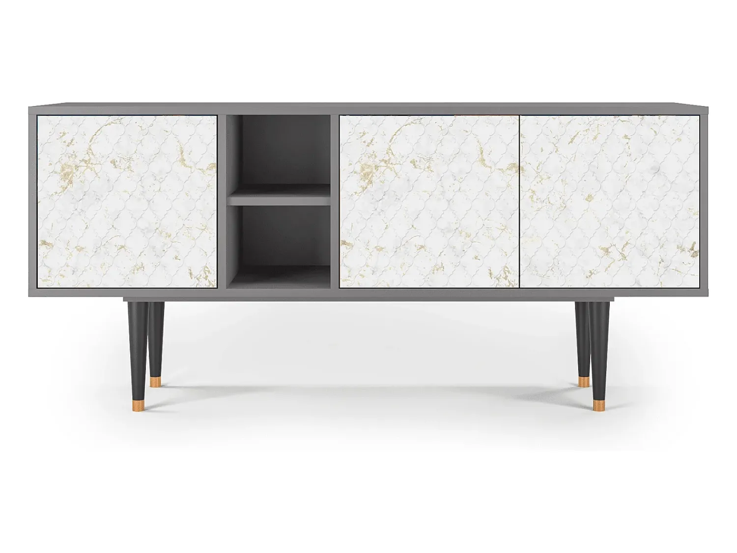 Hot Mueble de TV - 150х69х41 cm - T5 - Sweet Cotton, Cinza Cinzento