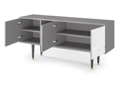 Hot Mueble de TV - 150х69х41 cm - T5 - Sweet Cotton, Cinza Cinzento